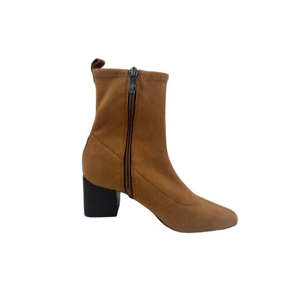 Donald Pliner Women's Angel Suede Sock Heeled Bootie Biscotti Sz 5 - Picture 3 of 11